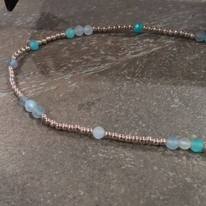 Enewton Beaded Necklace with Blue and Silver Accents